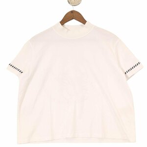 HERMES エルメス　　コットン　　ハイネック　　半袖Tシャツ　　　38