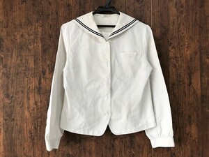 ss_1789y ★定形外 配送★ 鹿児島県 大崎町立大崎中学 夏服 長袖 中間服 指定セーラー服 サイズ L ヨット YACHT 製　女子制服