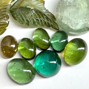 1円〜!!≪天然グリーントルマリンおまとめ29ct≫n 約5.8g ルース 裸石 宝石 彫刻 jewerly green tourmaline ◎w4 4