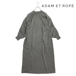 09T050☆ ADAM ET ROPE アダムエロペ グロススウェット トレーナー 長袖ワンピース ロングワンピース 春秋 綺麗め