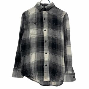 GAP 長袖 チェック シャツ ギャップ XL キッズ 160～ ブラック グレー ホワイト ポケット付き カジュアル 古着卸 アメリカ仕入 a610-6524