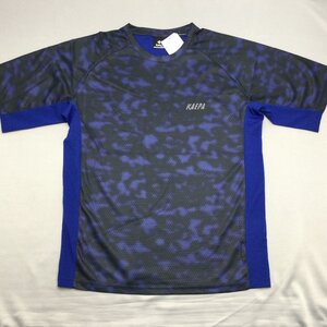 【送料無料】【新品】Kaepa メンズ半袖Tシャツ(抗菌防臭 接触冷感 吸水速乾 UVカット 再帰反射 3Dカット）　 L 　ダークブルー★472241