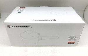 ★LE CREUSET ル・クルーゼ EOS ソースパン 16cm ガラス蓋付 カリビアンブルー 片手鍋 ホーロー 未使用