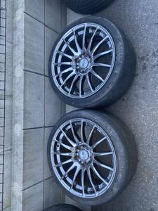 ◆AS629-5◆WORK◆ワーク◆STEEZ◆SPORBO◆18×9.5J+45◆5H114.3◆235/40ZR18◆2本セット◆中古品◆