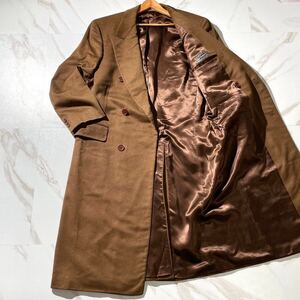 サルヴァトーレフェラガモ　Salvatore Ferragamo カシミヤ100 ダブルチェスターコート　キャメル　 ブラウン　カシミア　XL相当