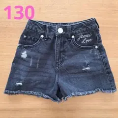 Jenni Love ブラックデニム ショートパンツ 130