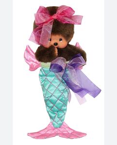 美品 入手困難 希少マーメイド モンチッチ 昭和レトロ 当時物 ぬいぐるみ レトロ 人形 Monchhichi 人魚 （横浜展出品）