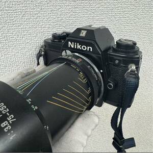 06催R 【美品】 Nikon ニコン EM 一眼レフカメラ / TAMRON 1:3.8 75-250mm