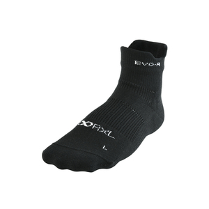 ☆ ブラック ☆ M(24-26cm) ☆ アールエル RｘL SOCKS RNS1003 EVO-FM ラウンド型ミドル丈 RｘL アールエル ソックス ランニング ショート