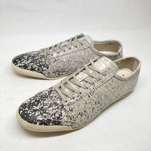 即決! 日本製 Onitsuka Tiger MEXICO 66 DELUXE レザー グレー系 ブラック 26.5cm 1181A013 / オニツカ メキシコ 灰 黒 made in japan