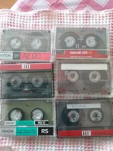 カセットテープ TDK .SONY.等 録音済み、動作確認済み、6本セット 中古品 送料230円