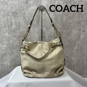 コーチ COACH 2wayショルダーバッグ オフホワイト　F16908 中古　レディース　bag