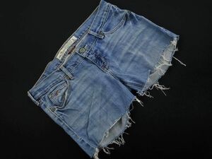 Hollister ホリスター カットオフ デニム ショート パンツ size3L/青 ■◆ ☆ efb1 レディース