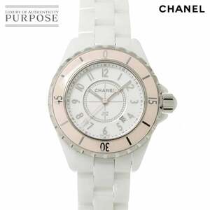 シャネル CHANEL J12 33mm 世界限定1200本 H4467 レディース 腕時計 デイト ソフトピンク ホワイト セラミック クォーツ 90237824