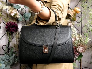 ●超美品●BURBERRY バーバリー●内ノバチェック●カーフ レザー 本革●2way ハンド バッグ●黒●シルバー金具●斜め掛け●かばん●Js52980