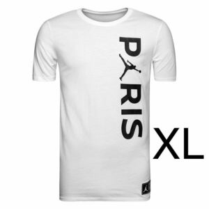 ★新品 XL NIKE AIR JORDAN×PSG Wordmark WHITE Tシャツ ナイキ パリサンジェルマン ジョーダン