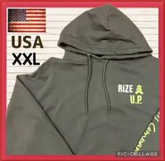 【ゆるだぼ】USA古着 希少 RIZE U.P. スラング パーカー XXL