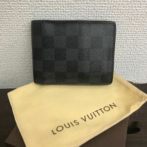 LOUIS VUITTON/ルイヴィトン　N62663　ポルトフォイユ　ミュルティブル　ダミエグラフィット　二つ折り財布　ネーム入り