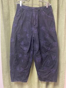 24AW NEEDLES H.D. PANT - PAINTER/ROSE JQ. ニードルス ヒザデルペインターパンツ ローズ柄 ブラック M