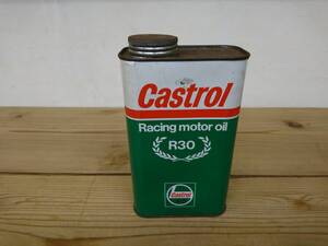 【未開封品】Castrol　カストロール　R30　2サイクルオイル　混合専用　植物油　当時の甘い匂い　表文字上シミ　裏やや凹みあり