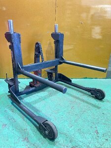 【1円スタート！】ホイールドーリー タイヤリフター タイヤ交換 自動車整備 ※オイル漏れ有 動作良好 ※店舗引取り歓迎