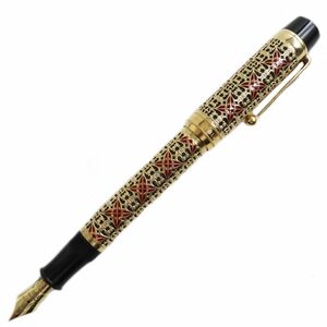 美品●MONTBLANC モンブラン パトロンシリーズ 1996 セミラミス 世界4810本限定 ペン先18K Mニブ ホワイトスター 万年筆 ゴールド×レッド