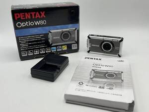 PENTAX / ペンタックス Optio W80 / 動作確認済 / 箱・使用説明書・充電器【IMZ080】