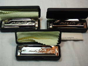 ハーモニカ ARIA FOLK BLUES HARMONICA 3点セット USED品 （YM）