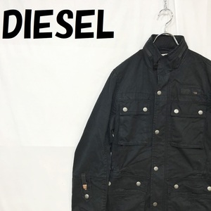 【人気】DIESEL/ディーゼル ワークジャケット アウター ブラック サイズS/S2626