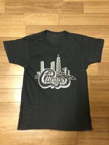 サイズS相当　CHICAGO　シカゴ　Tシャツ　ロック バンド ビンテージ オールド T 古着 70