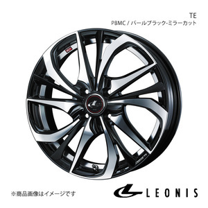 LEONIS/TE シャトル GK8/GK9/GP7/GP8 アルミホイール1本【17×6.5J 4-100 INSET50 PBMC(パールブラック/ミラーカット)】0038756