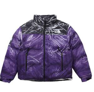 新品未使用 Supreme The North Face Trompe Loeil Printed Nuptse JacketPurple シュプリーム ノースフェイス Mサイズ 正規品