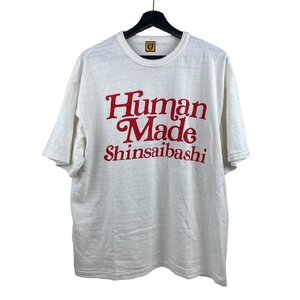 USED HUMAN MADE ヒューマンメイド Tシャツ 2XL ホワイト 心斎橋PARUCO 限定 SHINSAIBASHI T-SHIRT WHITE オープン記念 NIGO 半袖 レア