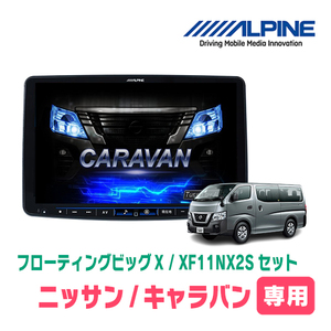 キャラバン(E26系・R3/10～現在)専用セット　ALPINE/XF11NX2S　11インチ・フローティングナビ(配線/パネル込)