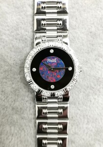 美品 PIAGET ピアジェ K18WG 80564K81 ダンサー ダイヤベゼル オパール 66.2g ホワイトゴールド レディース QZ 時計