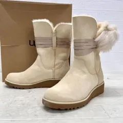 ゆ97★② 美品 UGG ムートンブーツ BRITA ロングブーツ クリーム