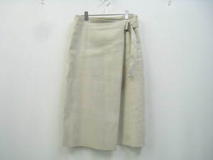 TOMORROWLAND トゥモローランド スウェード風 巻きスカート ラップスカート ベージュ サイズ36
