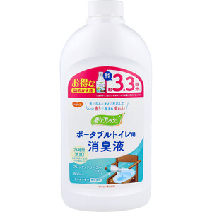 【まとめ買う】ハビナース 香リフレッシュポータブルトイレ用消臭液 詰替用 フレッシュフローラルの香り 約3.3回分 800mL×7個セット