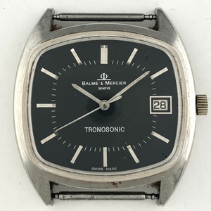 【ジャンク品】 ボーム＆メルシェ Baume & Mercier TRONOSONIC K18 750 BM19162 ケースのみ 腕時計 WG クォーツ 【中古】