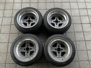 希少当時物 SSR MK-Ⅱ MK2 15インチ 8J -12 9J -25 Aタイプ PCD114.3 4H 深リム 旧車 ホイール 195/50R15 ZIEX付