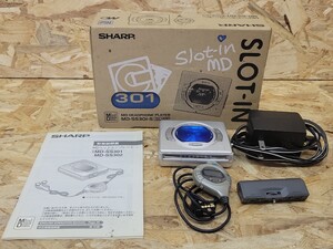 SHARP MD-SS301-S シャープ MDヘッドホンプレーヤー シルバー 箱付き 説明書付き ポータブルMDプレーヤー 