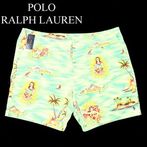 【新品 未使用】 POLO RALPH LAUREN 現行タグ★ クマ サーフ アロハ総柄★ ショート パンツ Sz.2XB　メンズ 大きいサイズ　G3B00786_6#P