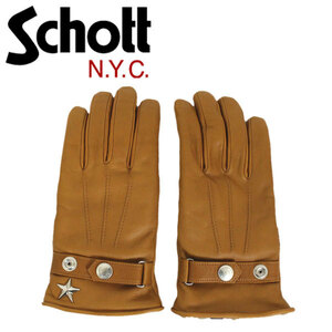 Schott (ショット) 4970002 ONESTAR WINTER GLOVE SHORT ワンスター ウィンター レザーグローブ ショート 日本製 386CAMEL M