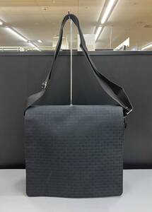 Dior HOMME ディオール オム ショルダーバッグ 黒 ブラック キャンバス ブランドロゴ シルバー金具 外寸目安W32H27D7S145 175-BM-0057