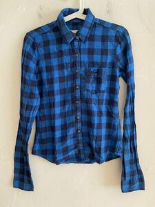 【送料無料】中古 Abercrombie & Fitch アバクロンビー&フィッチ キッズ ネルシャツ チェック サイズ XL(160)