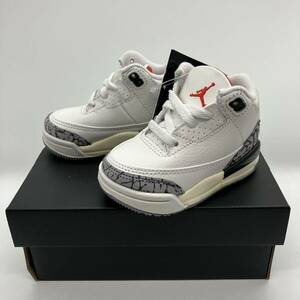 【9cm】Nike TD AirJordan3 Retro white Cement Reimagined ナイキ ジョーダン3 レトロ セメント リイマジンド ベビー (DM0968-100) F124