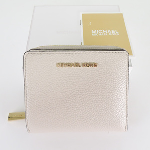 質イコー [マイケルコース] MICHAEL KORS コンパクト財布 ベージュ系 未使用品