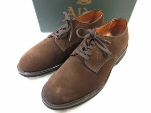 HH 未使用品 【ALDEN オールデン】 9599S プレーントゥ スエードレザー ドレスシューズ 紳士靴 (メンズ) size8D ブラウン系 ■15MZA4856■