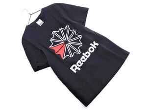Reebok リーボック ロゴ Tシャツ sizeS/黒 ■◆ ☆ efa5 レディース