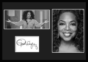 10種類!Oprah Winfrey/オプラ・ウィンフリー/俳優/テレビ/番組/サインプリント&証明書付きフレーム/BW/モノクロ/ディスプレイ(2-3W)